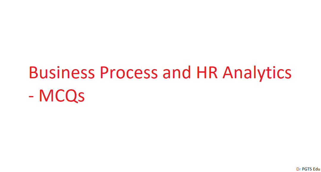 Business Process and HR Analytics - MCQs