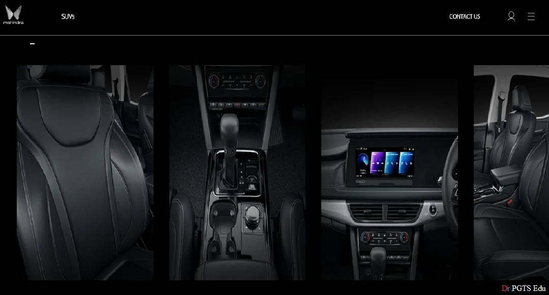 Mahindra xuv700 ebony edition Interior