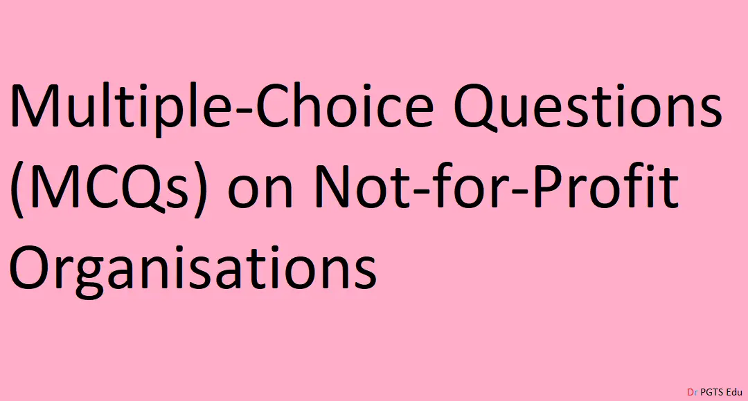 Not-for-Profit Organisations