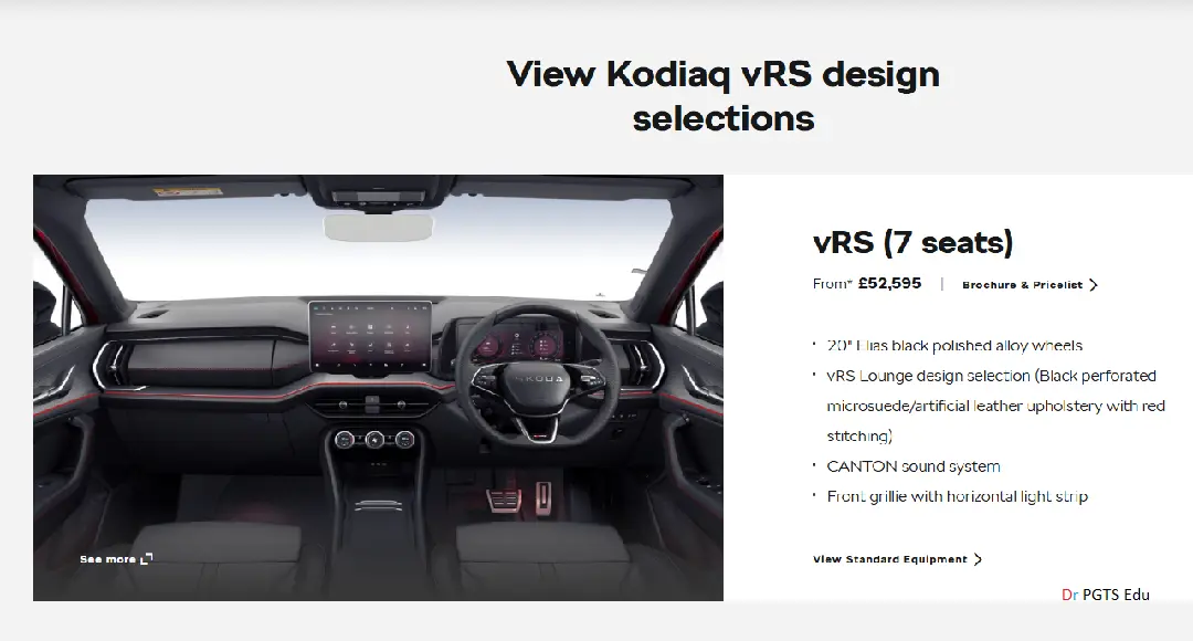 Skoda Kodiaq VRS Interior
