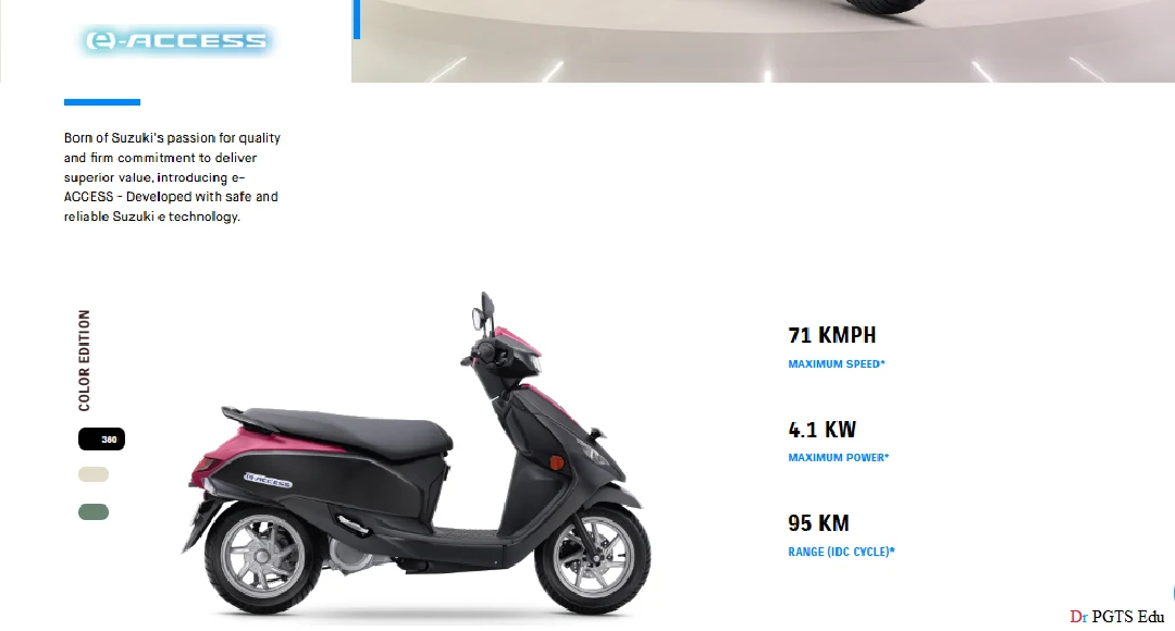 Suzuki e-access e scooter Price