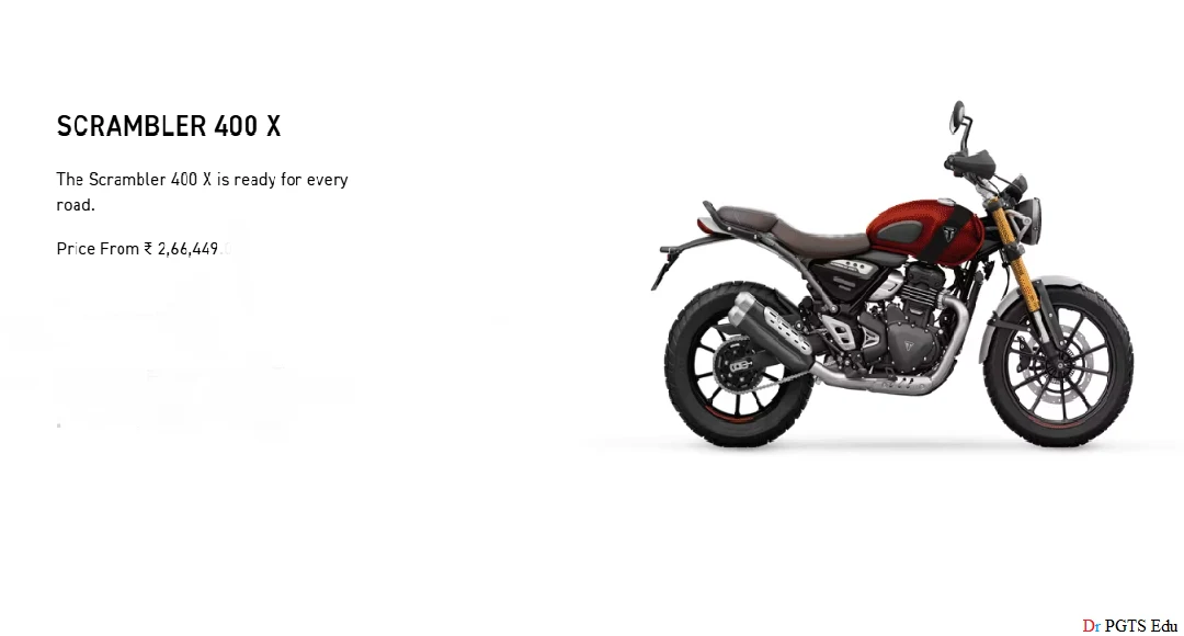 Triumph Scrambler 400 X on Road