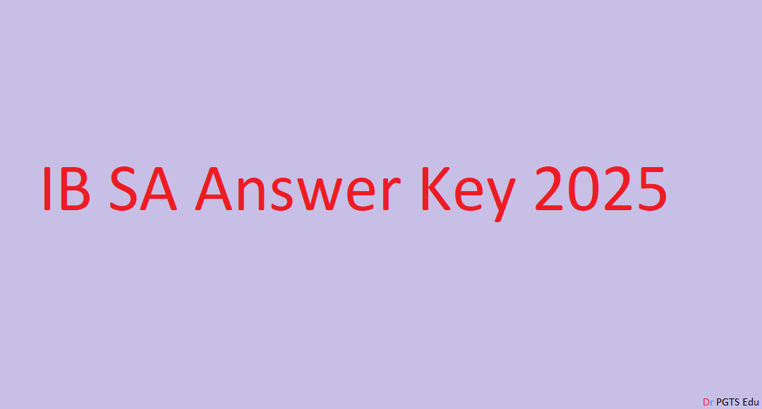 IB SA Answer Key 2025