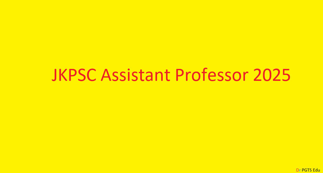 JKPSC Assistant Professor 2025