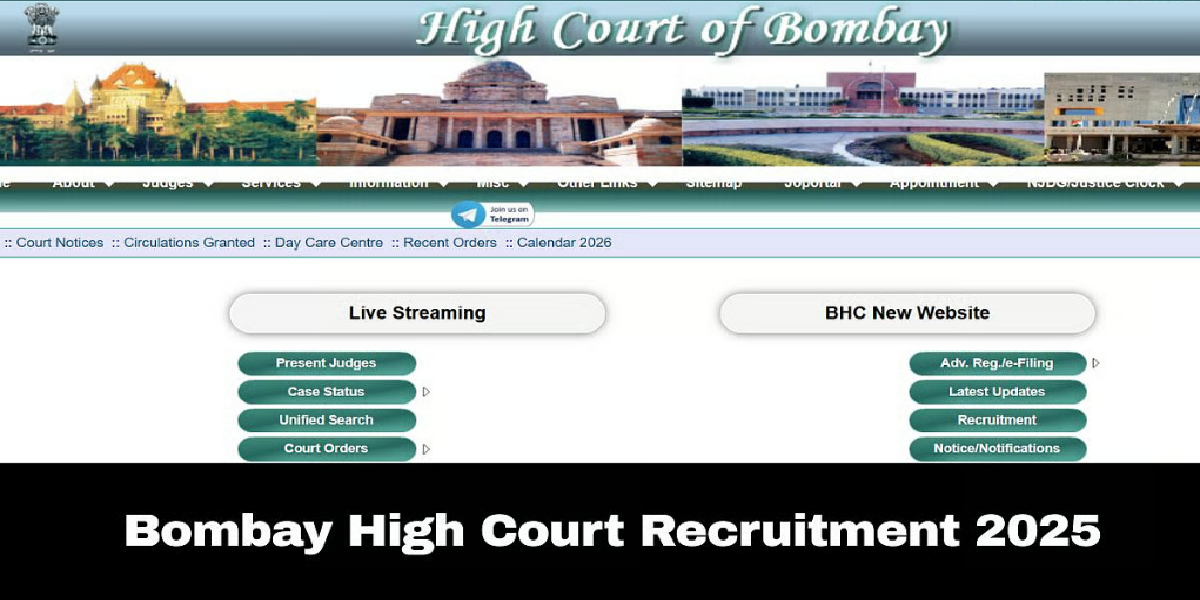 Bombay High Court Various Vacancy Online Form 2025
