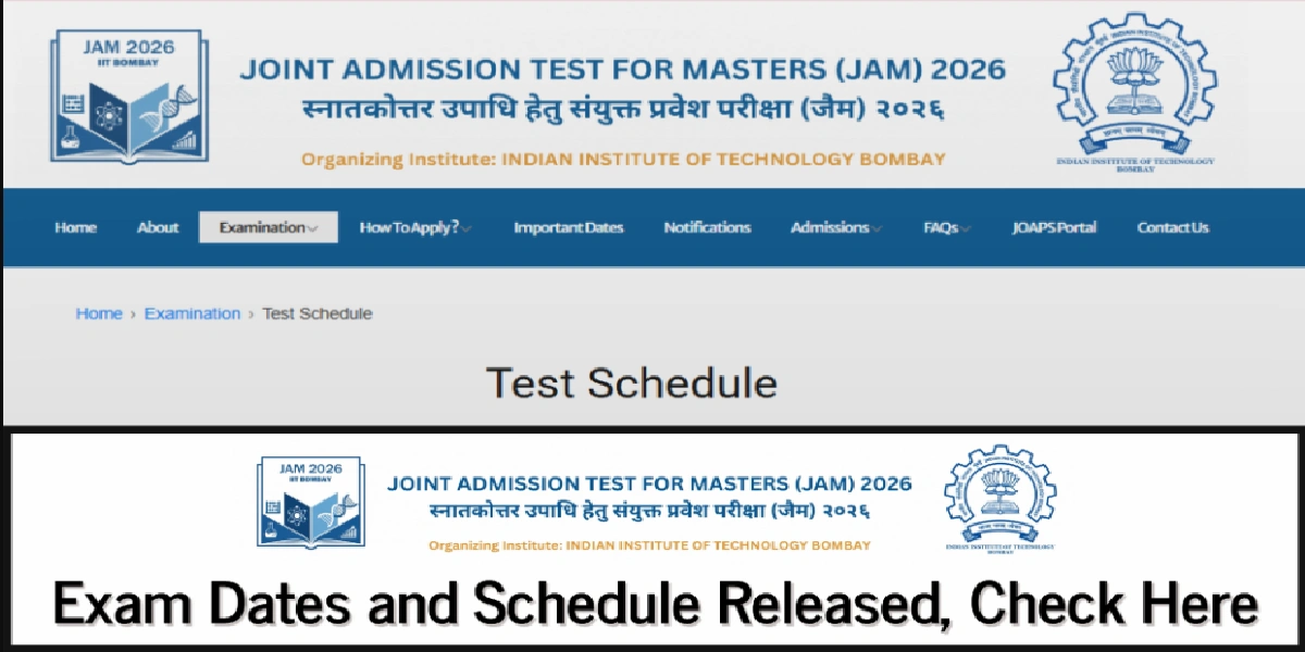 IIT JAM Exam Date 2026