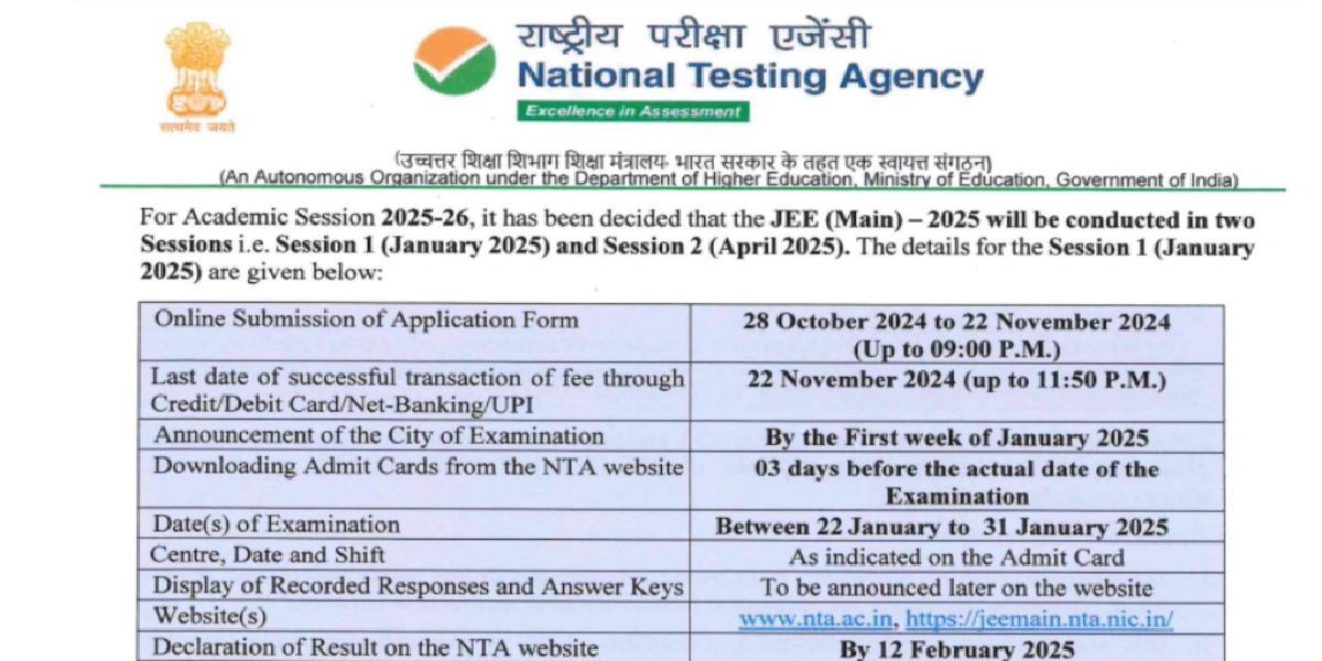 JEE NTA MAIN