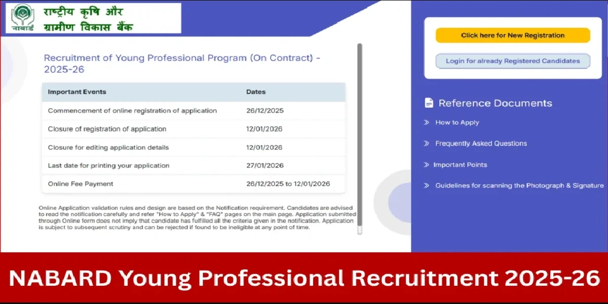 NABARD Young Professional Online Form 2026