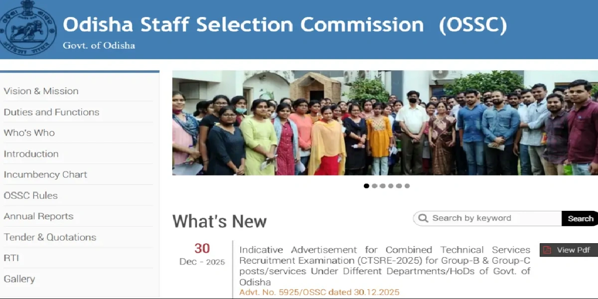 OSSC Junior Engineer Recruitment 2026