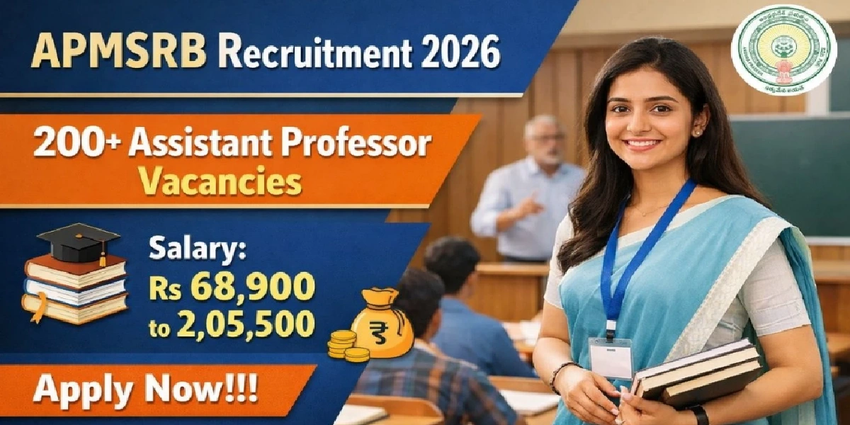 APMSRB Assistant Professor Online form 2026