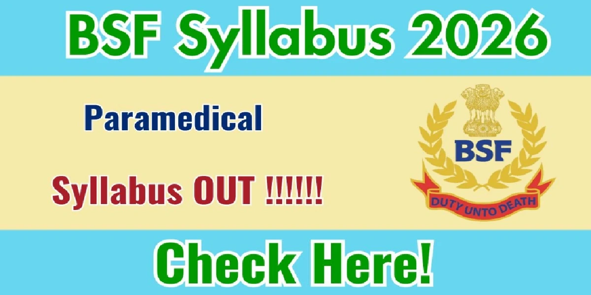 BSF Paramedical Syllabus 2026