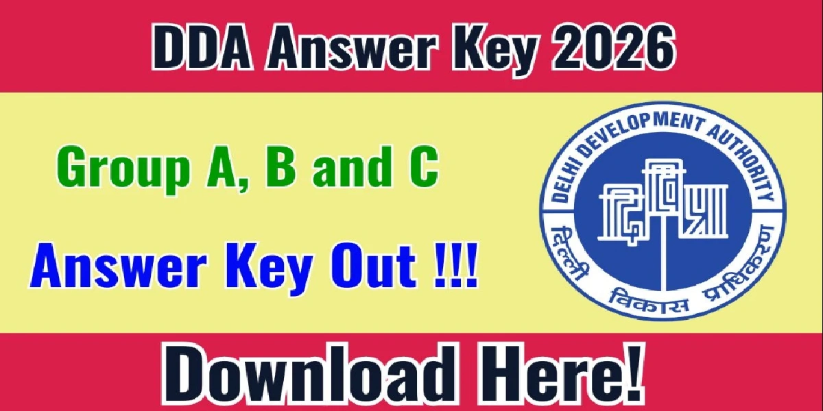 DDA Group A, B and C Answerkey 2026