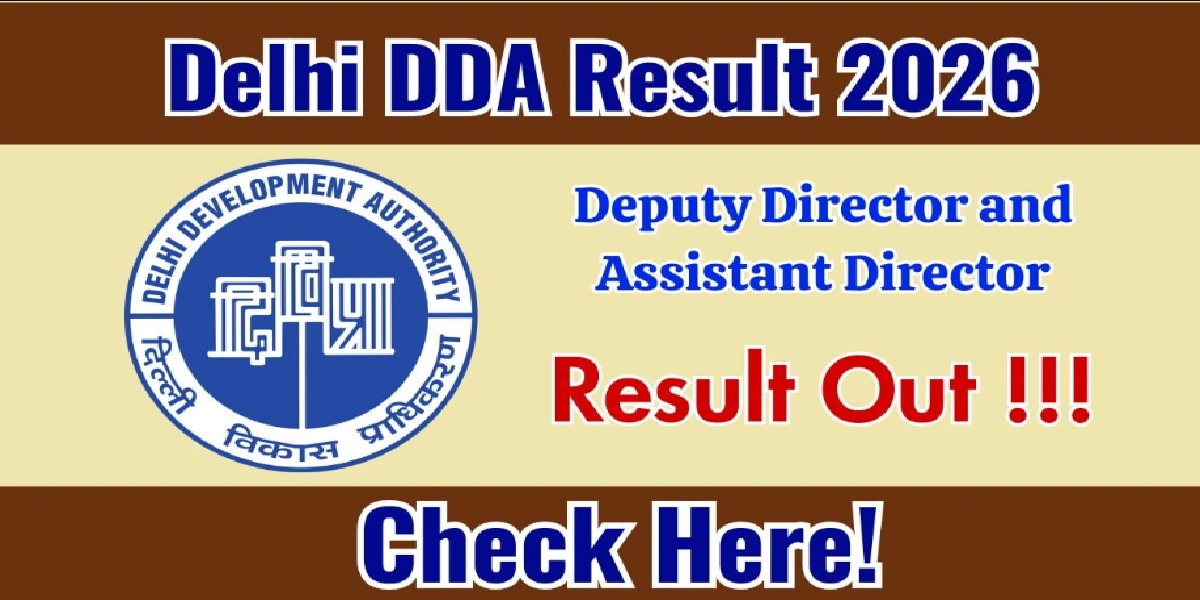 Delhi DDA Deputy Director and Assistant Director Result 2026