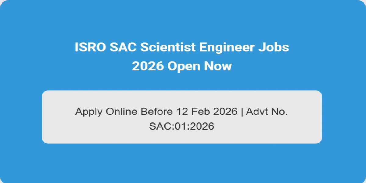 ISRO SAC Scientist Engineer Online form 2026