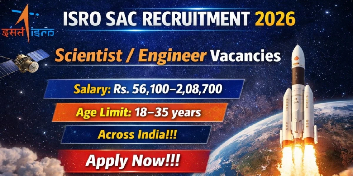 ISRO SAC Scientist Engineer Online form 2026