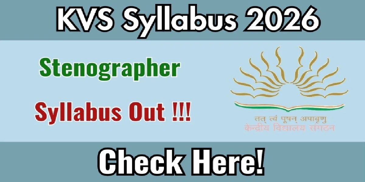 KVS Stenographer Syllabus 2026