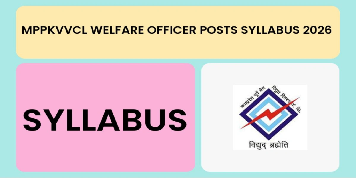 MPPKVVCL Welfare Officer and Other Posts Syllabus 2026