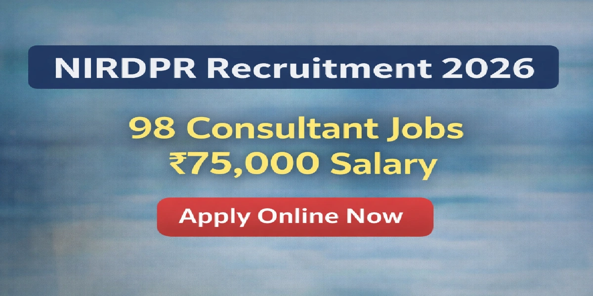 NIRDPR Various Consultant Online Form 2026