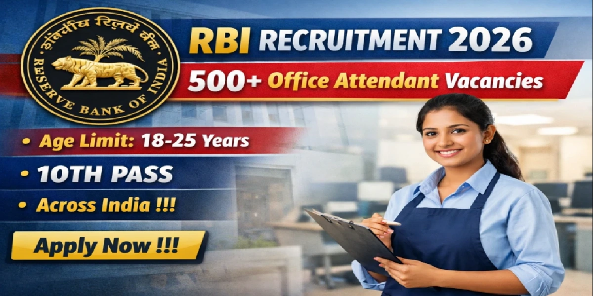 RBI Office Attendant Online form 2026