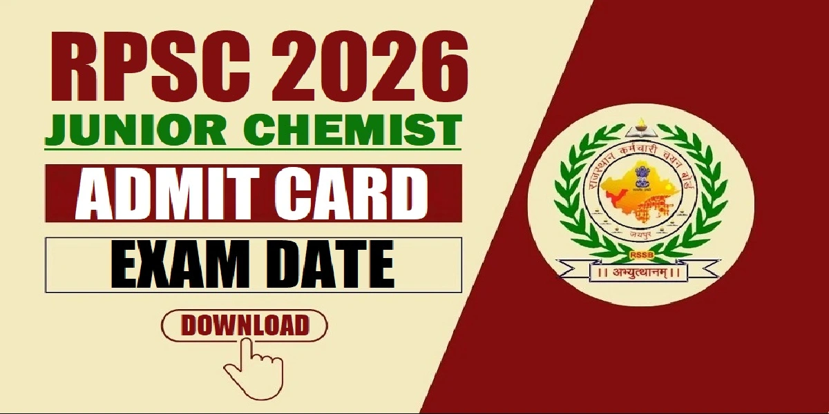 RPSC Junior Chemist Admit Card 2026 