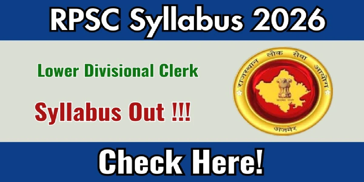 Rajasthan LDC SYLLABUS 2026