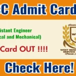 WBMSC Assistant Engineer Admit Card 2026