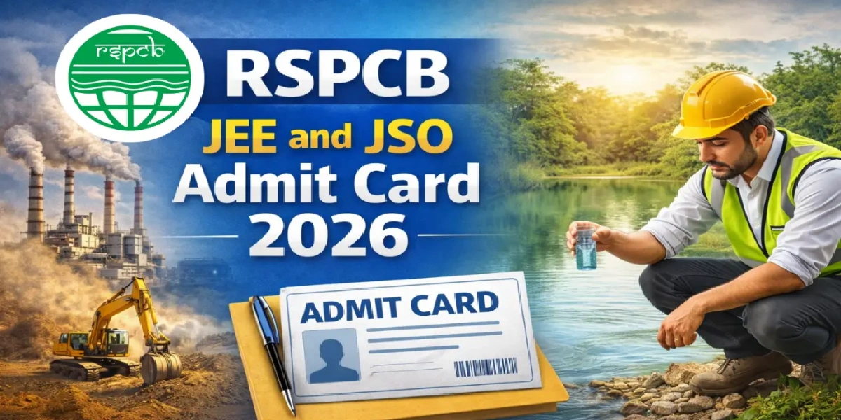 RSPCB JEE and JSO Admit Card 2026