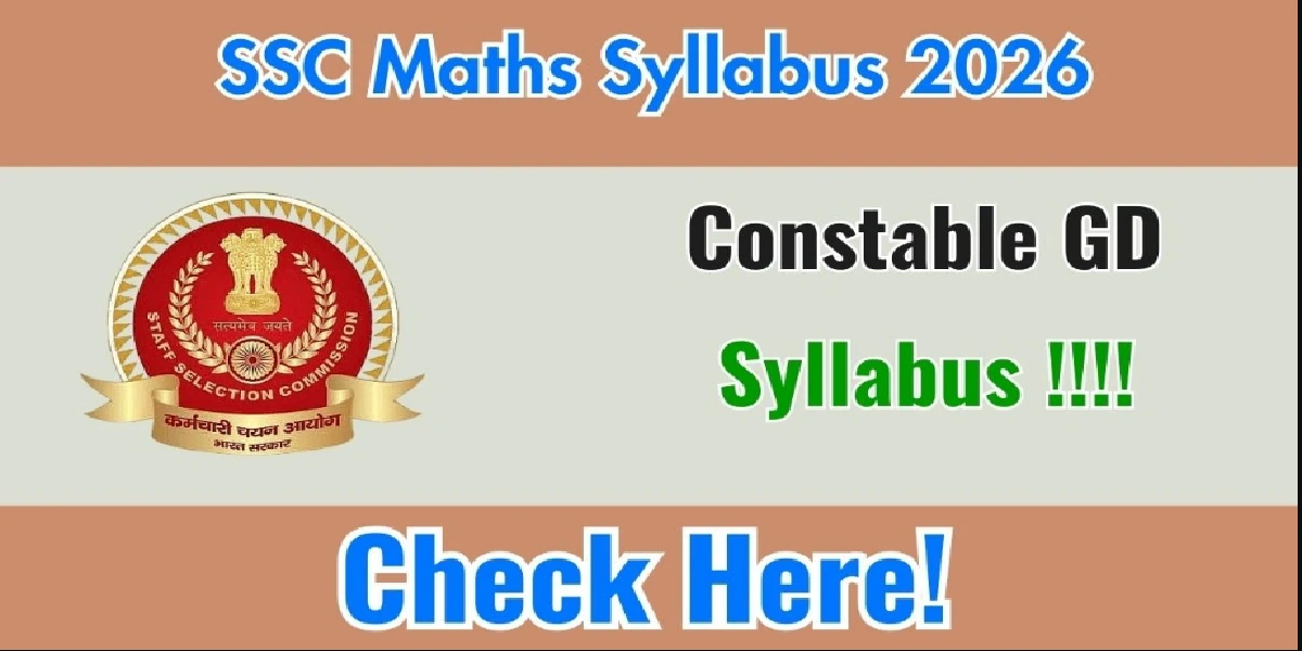 SSC GD Maths Syllabus 2026